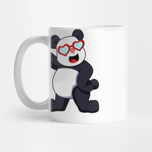 Panda with Heart as Glasses Mug